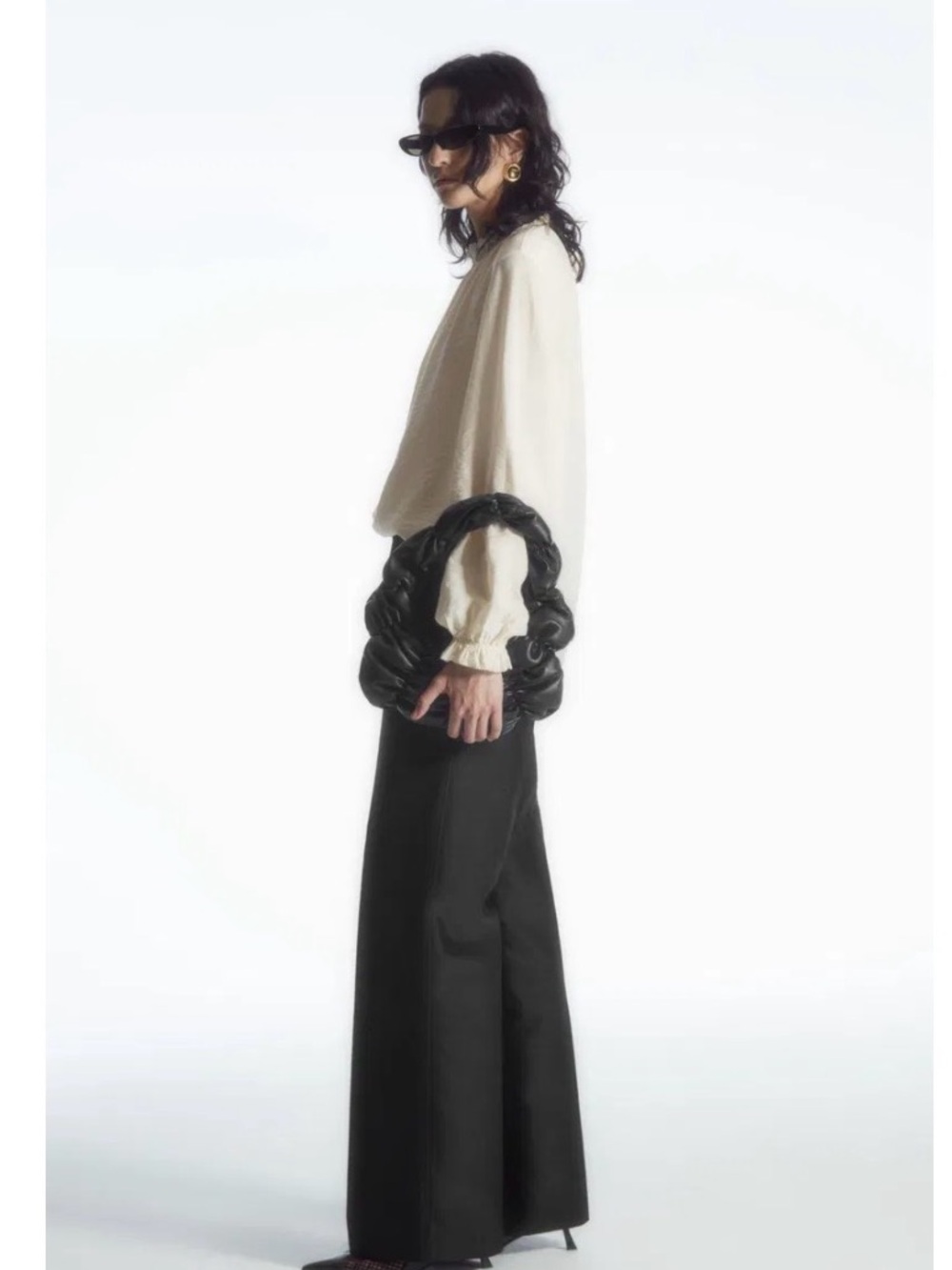 COS Ruffled High-Neck Blouse Size M - Picture 4 of 7